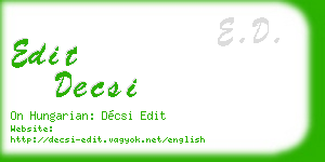 edit decsi business card