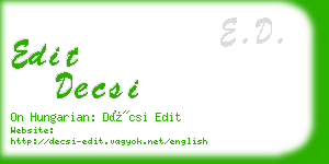 edit decsi business card